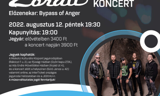 Három év után új lemezzel érkezik Miskolcra a Zorall!