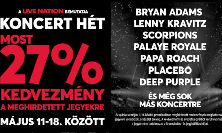 Újra itt a Koncert Hét – 27% kedvezménnyel kínál jegyeket a Live Nation